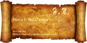 Herzl Nándor névjegykártya